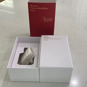 Maison Francis Kurkdjian White Empty Box with Red Sleeve.